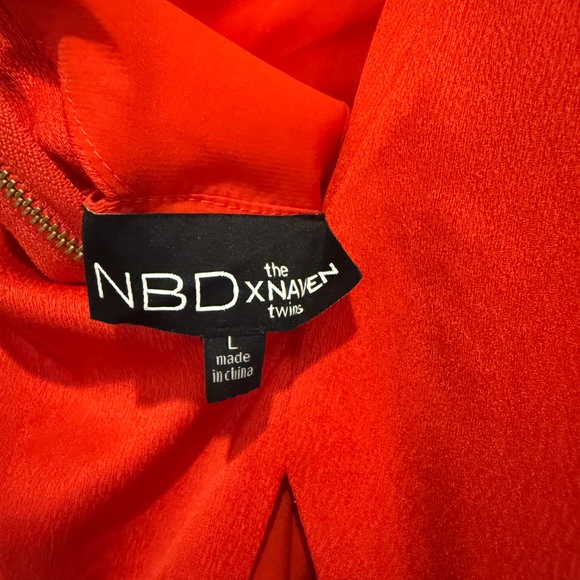 NBD - red mini dress with halter back - Picture 4 of 4